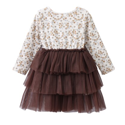 Poppy Fleece Ribbed Dress Biscuit 3-8 (6 pack)