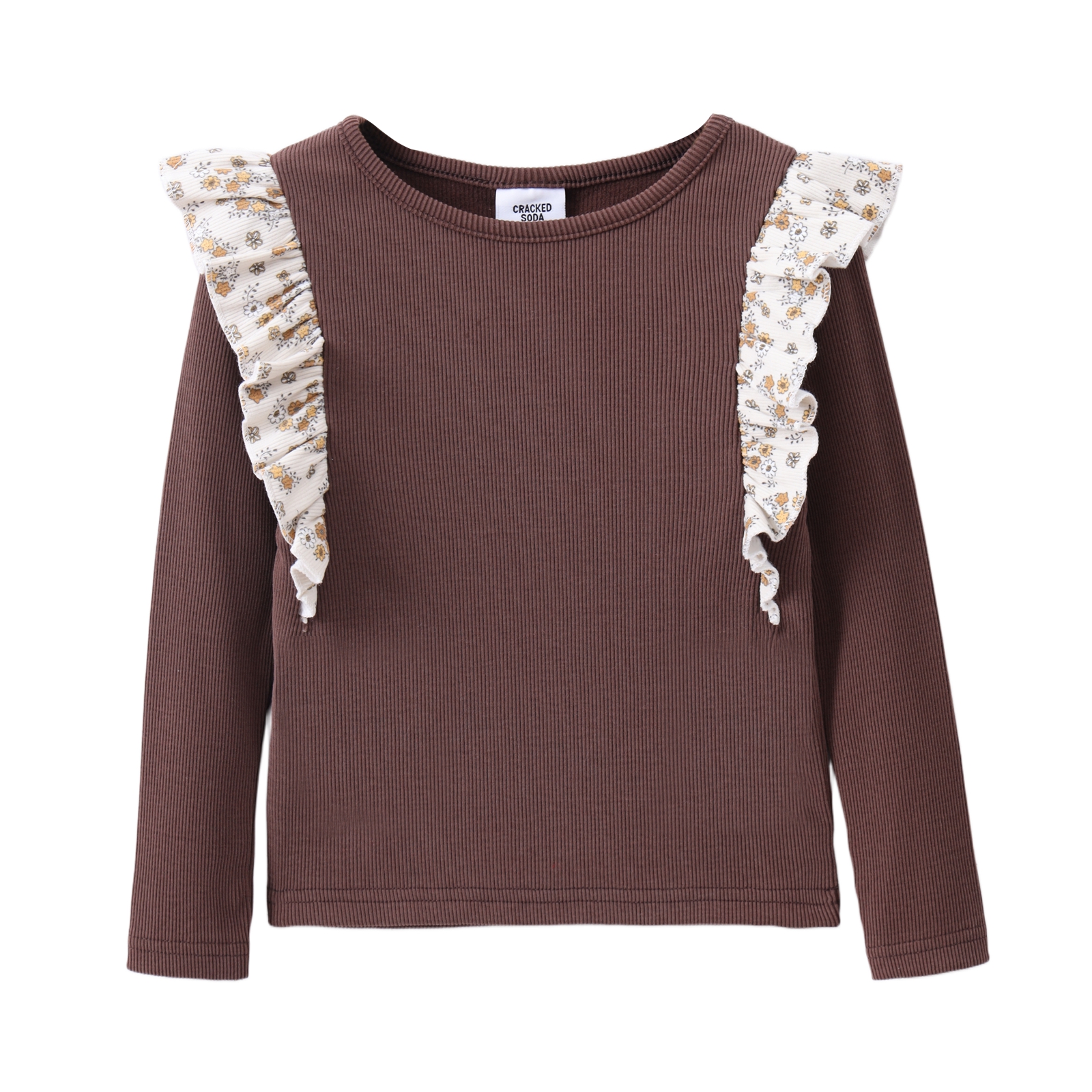 Poppy Fleece Ribbed Frill Top Biscuit 3-8 (6 pack)