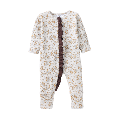 Poppy Fleece Ribbed Pattern Romper Floral 0000-2 (10 pack)
