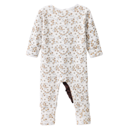 Poppy Fleece Ribbed Pattern Romper Floral 0000-2 (10 pack)