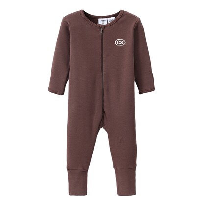 CS Essential Fleece Ribbed Romper Biscuit 0000-2 (10 pack)