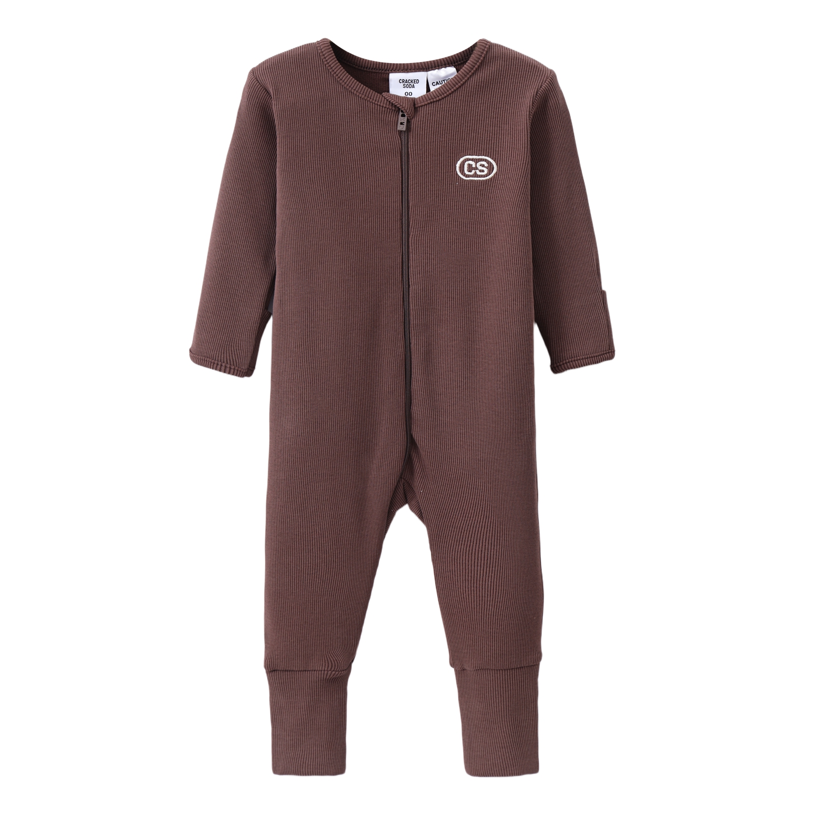 CS Essential Fleece Ribbed Romper Biscuit 0000-2 (10 pack)