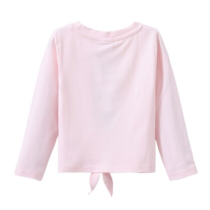Cleo Embossed Neck L/S Tie Top Pink 3-8 (6 pack)