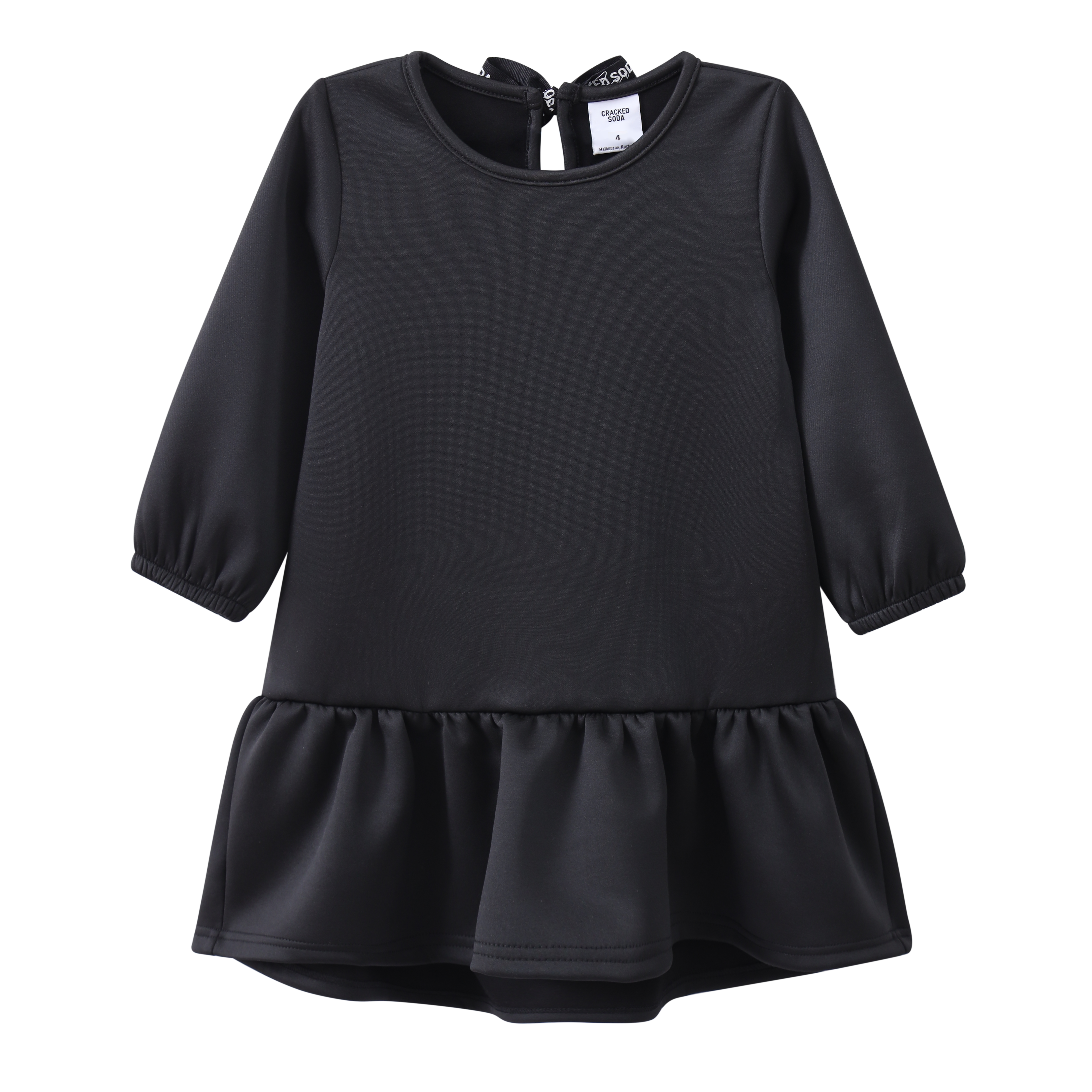 Cleo Detailed Black Dress Black 3-8 (6 pack)