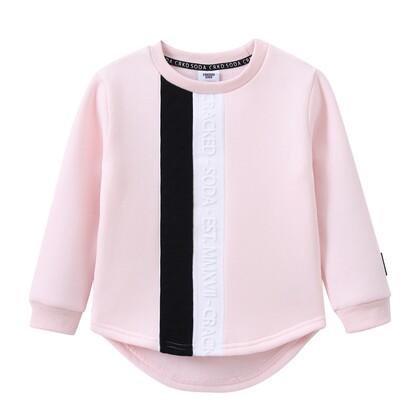 Cleo Detailed Embossed  Fleece Crew Pink 00-2 (6 pack)