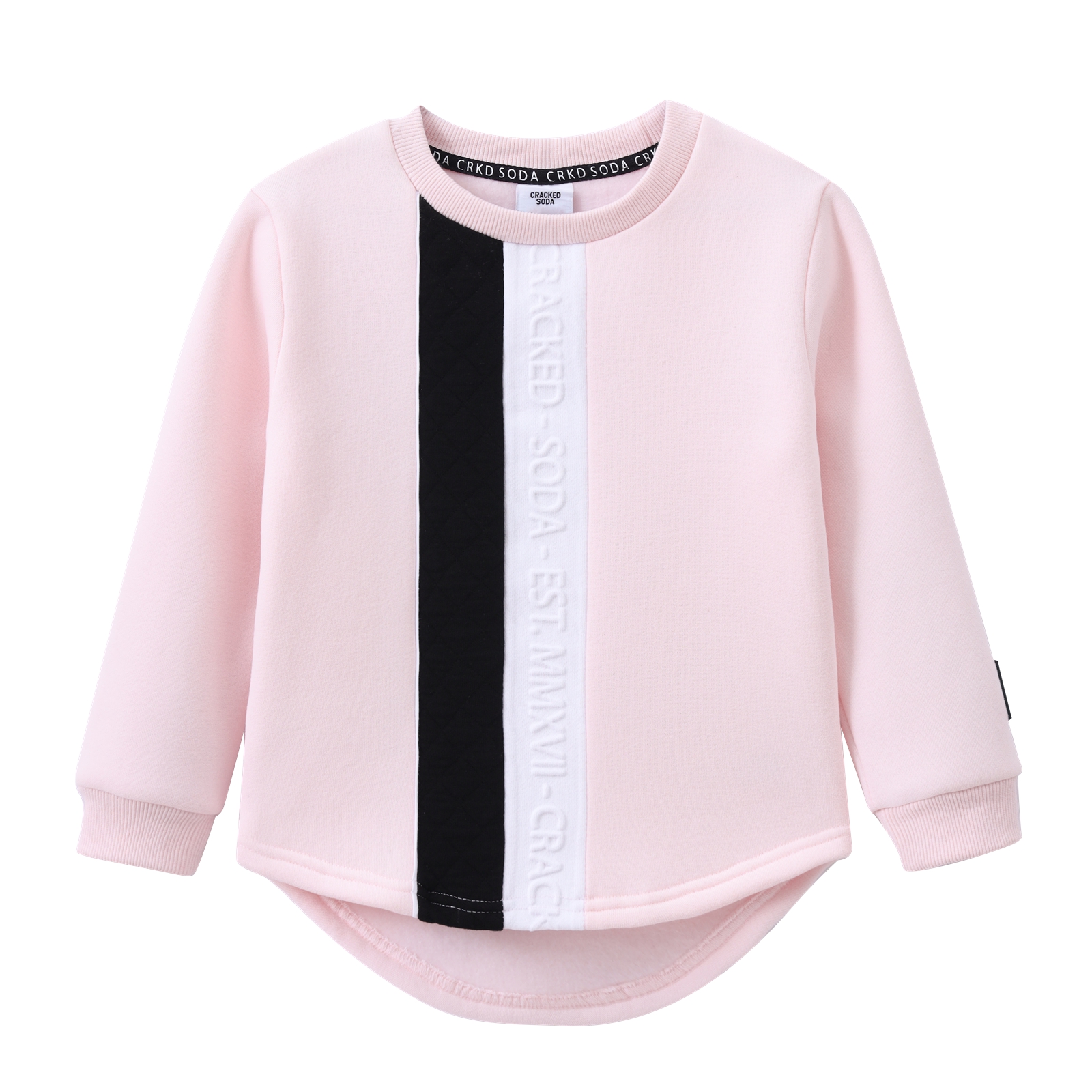 Cleo Detailed Embossed  Fleece Crew Pink 00-2 (6 pack)