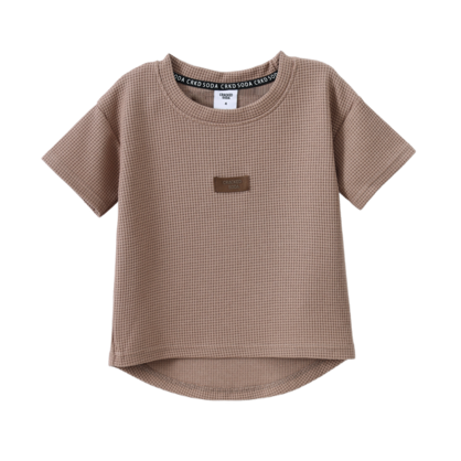 Dash Waffle Scoop Tee Mocka 3-8 (6 pack)