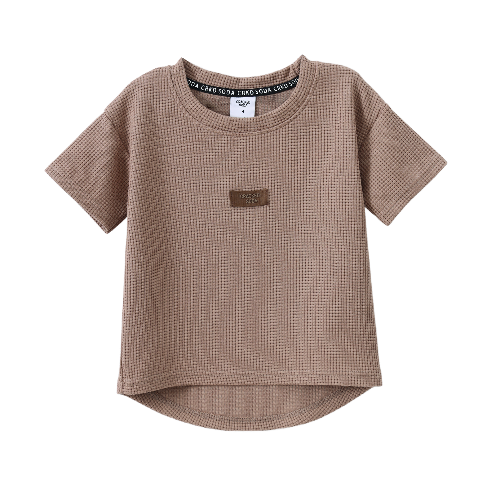 Dash Waffle Scoop Tee Mocka 3-8 (6 pack)