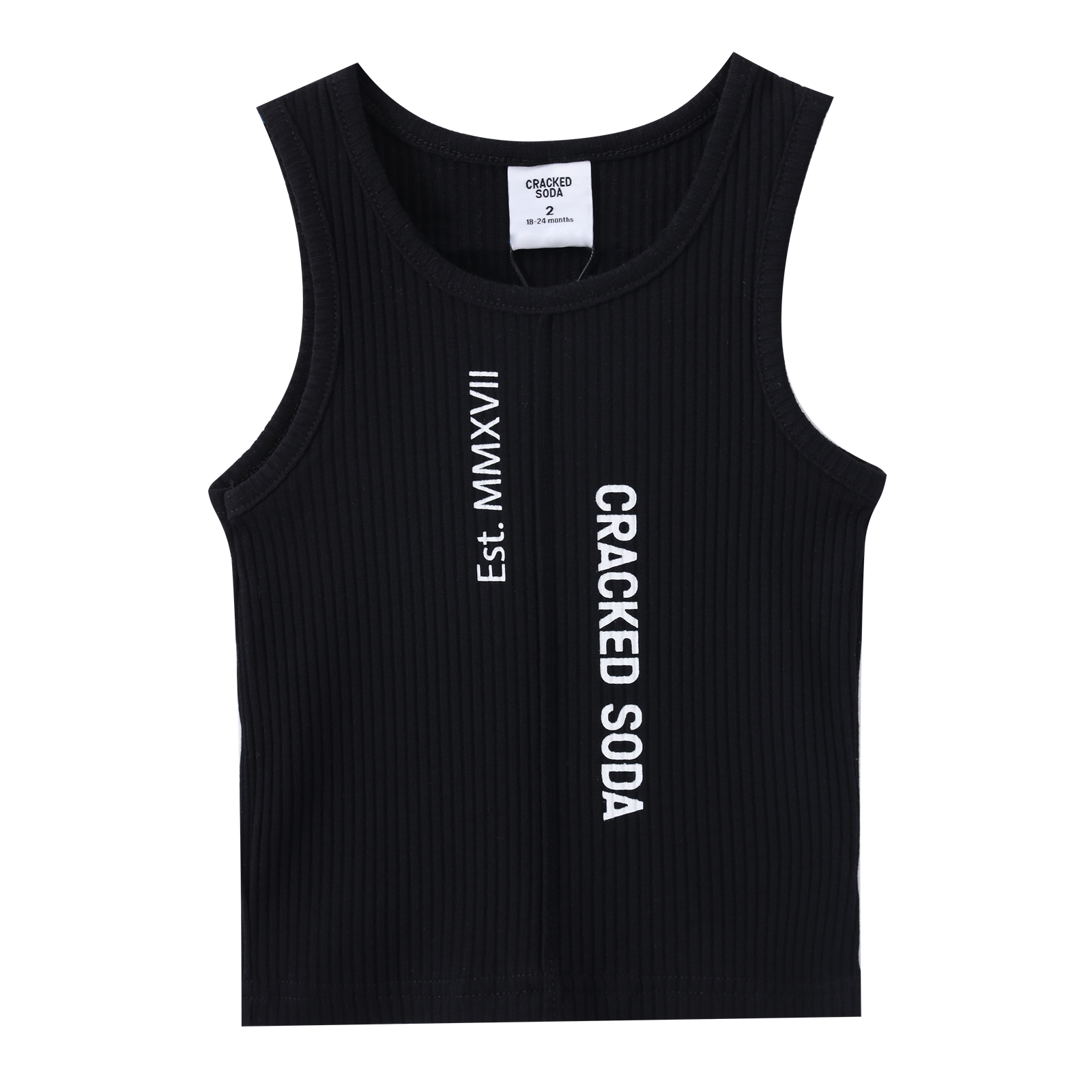 Jewel Detailed Tank Black 3-8 (6 pack)