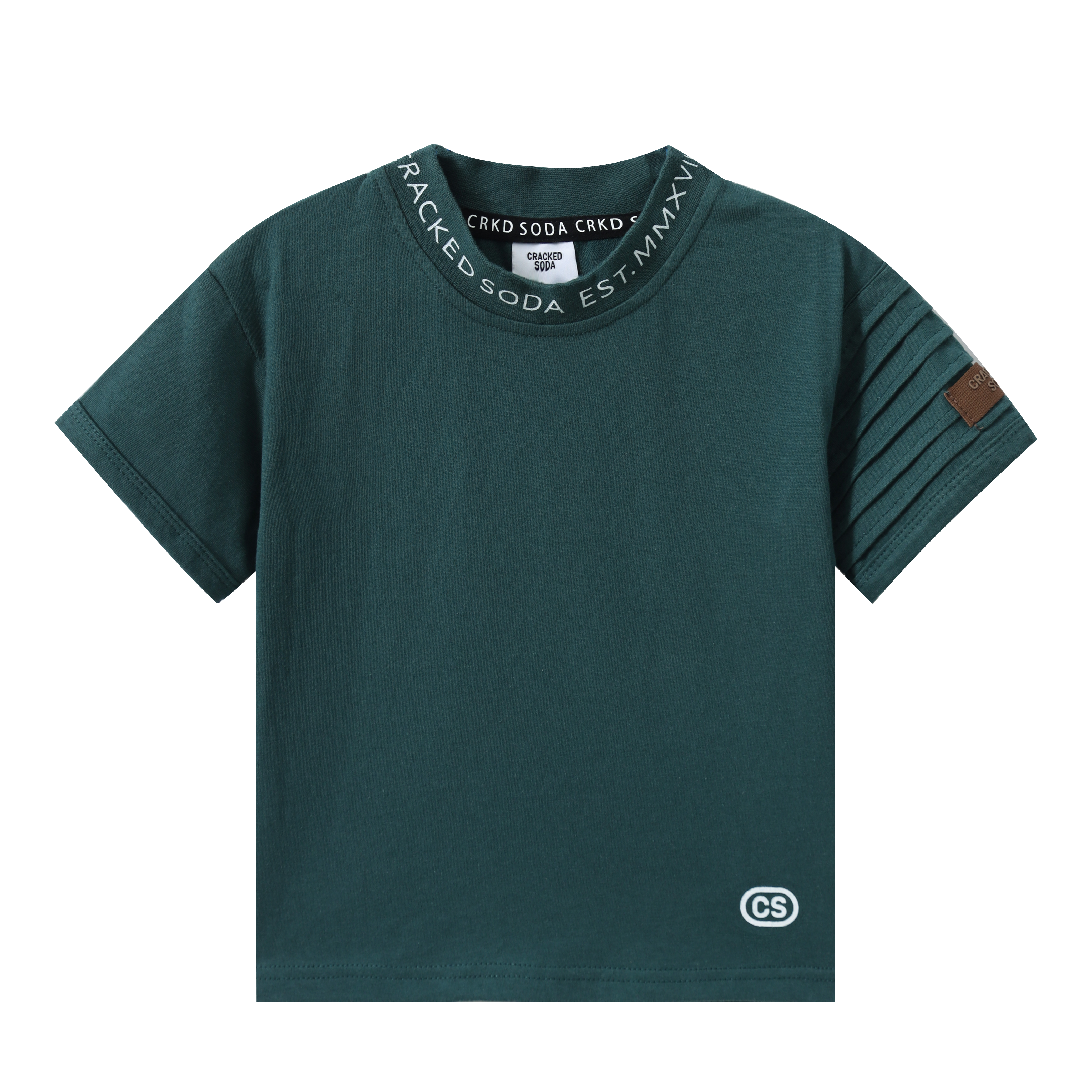 Malachi Detailed Neck Tee Forest 00-2 (6 pack)