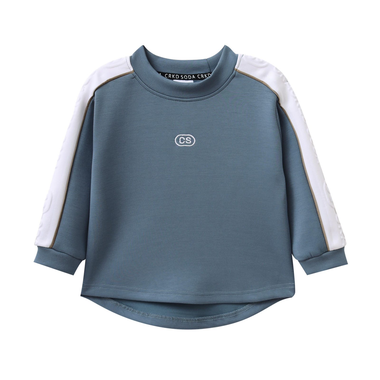 Elio Detailed Sleeve Sports Crew blue mirage 3-8 (6 pack)