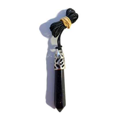 PS22 Blue Goldstone Crystal Pendant