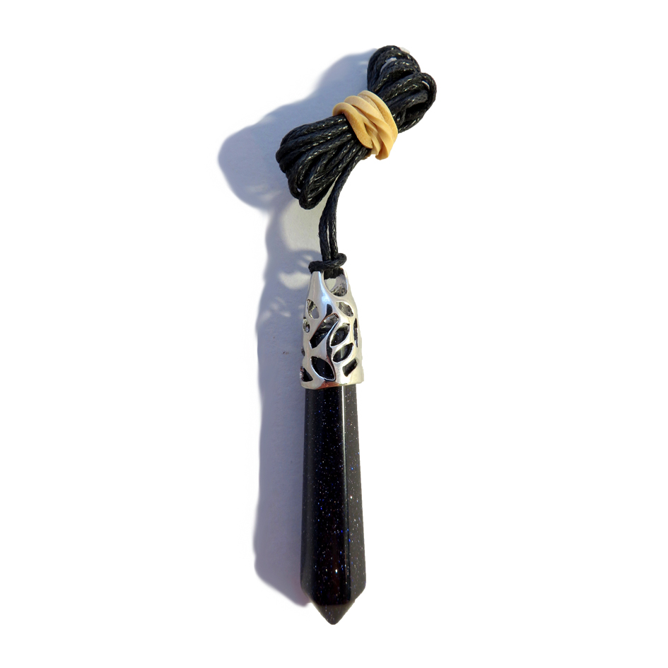 PS22 Blue Goldstone Crystal Pendant