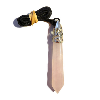 PS28 Rose Quartz Crystal Pendant