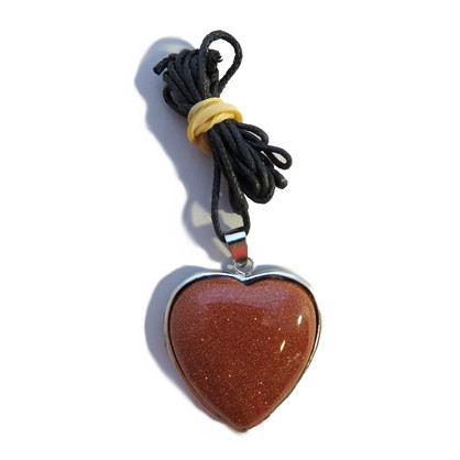 PS35 Goldstone Heart Pendant