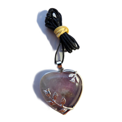 PS36 Amethyst Heart Pendant