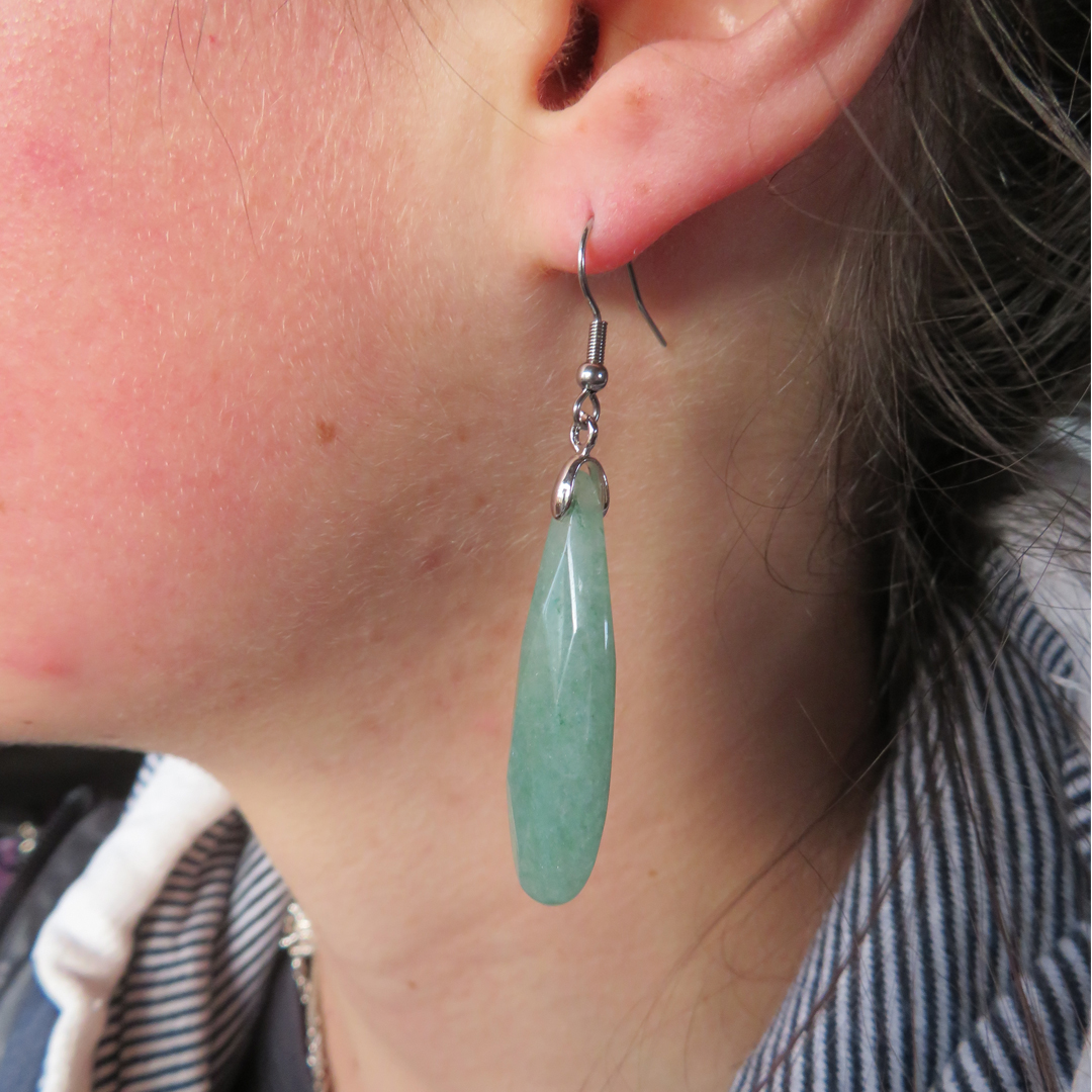 PS54 Aventurine Long Earrings