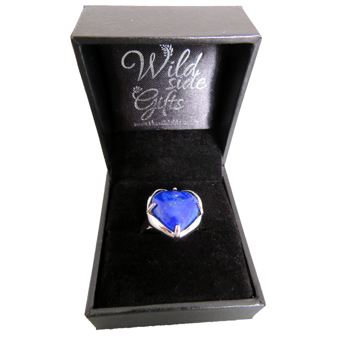 PS83 Heart Shaped Lapis Lazuli Ring