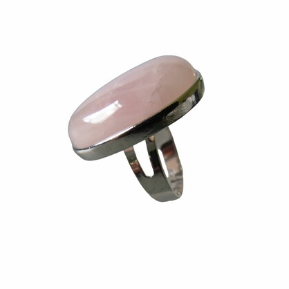 PS102 Rose Quartz Oval Ring