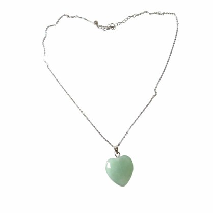 PS98 Large Aventurine Heart Pendant