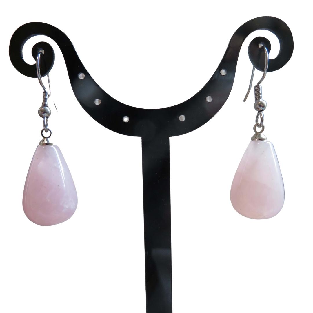 PS45 Rose Quartz Drop Earrings