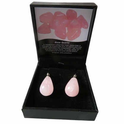 PS45 Rose Quartz Drop Earrings