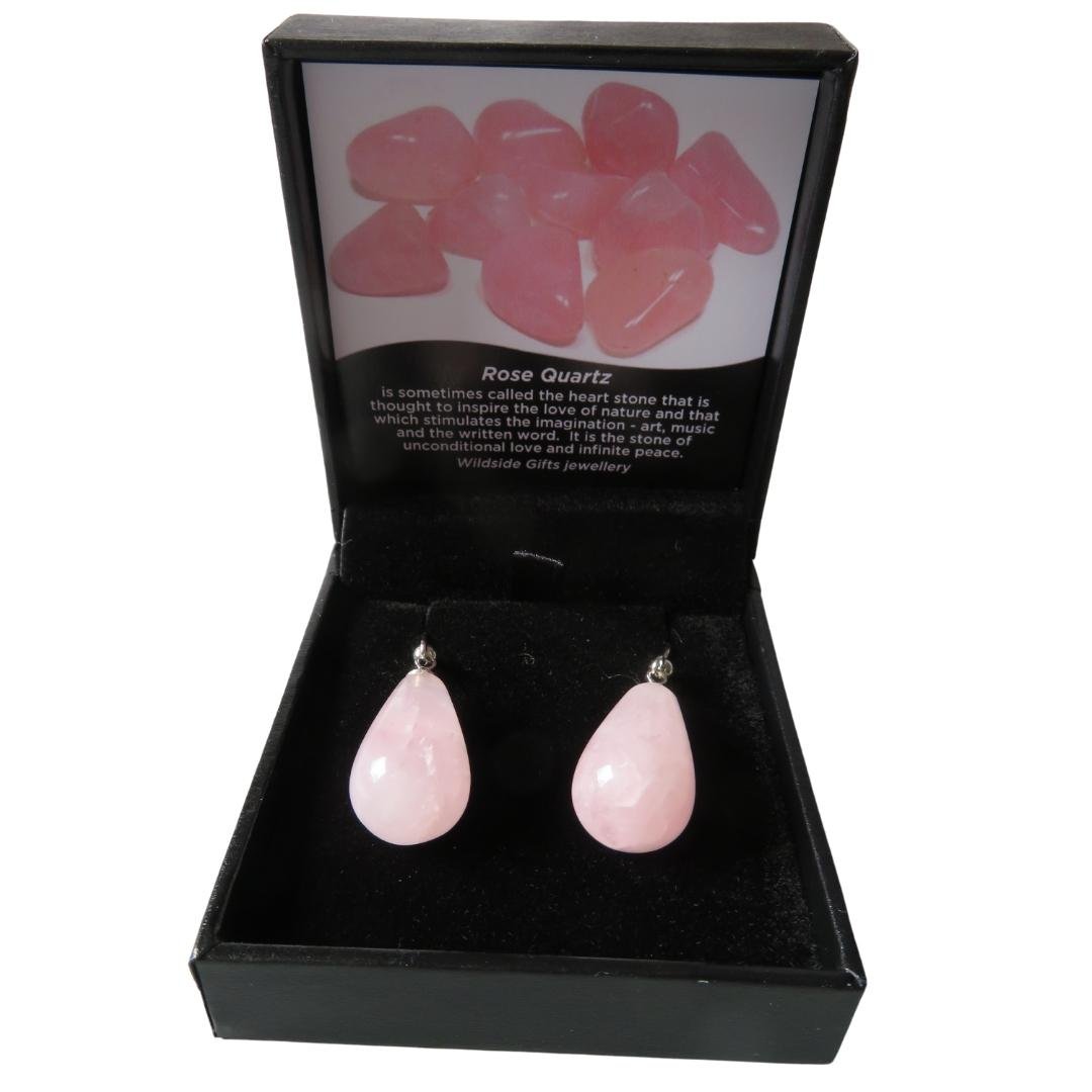 PS45 Rose Quartz Drop Earrings