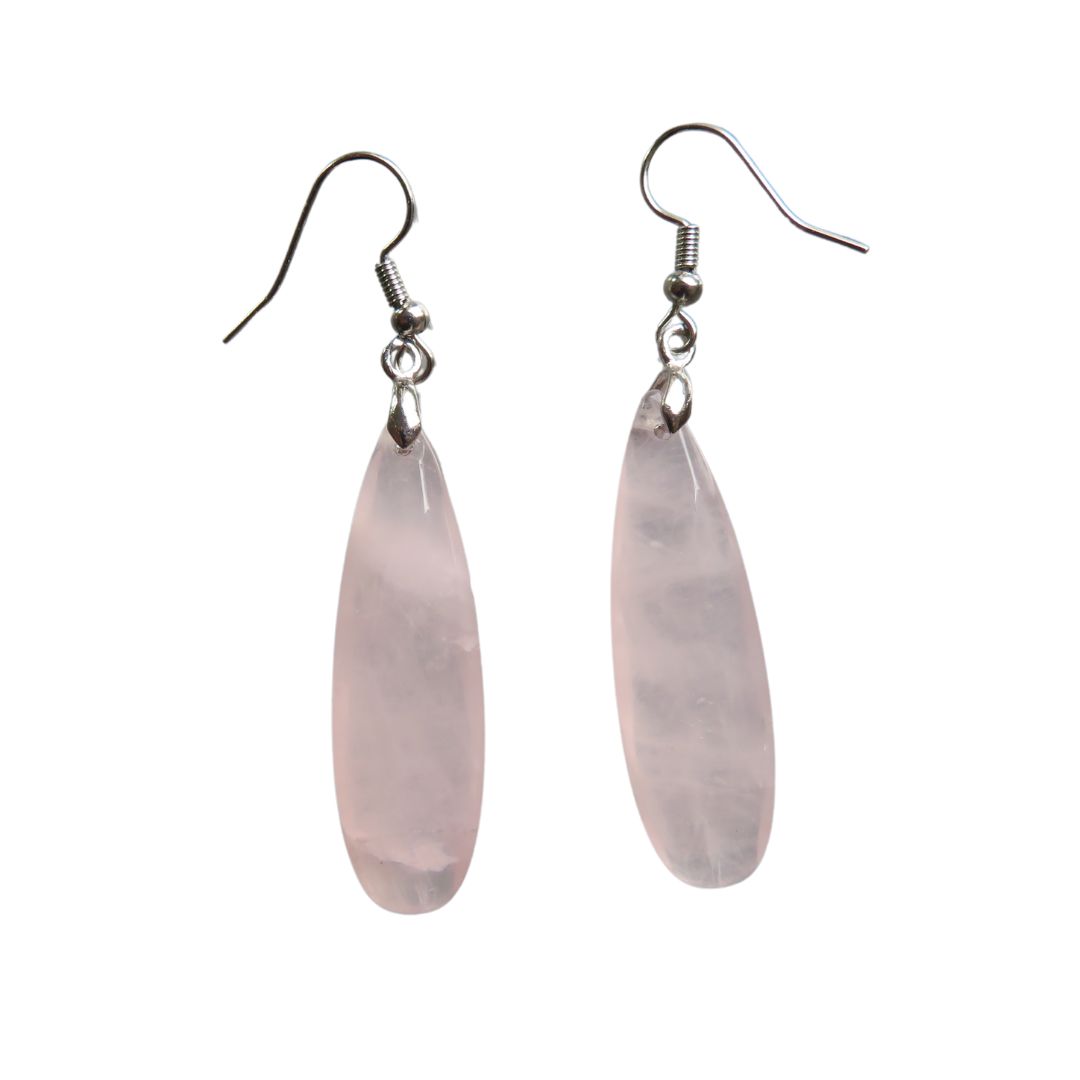 PS55 Rose Quartz Long Earrings