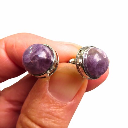 PS73 Amethyst Stud Earrings 10mm