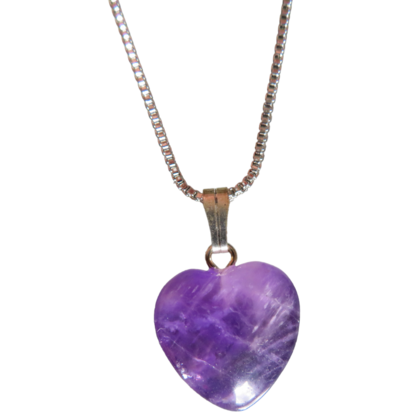 PS88 Small Amethyst Heart Pendant