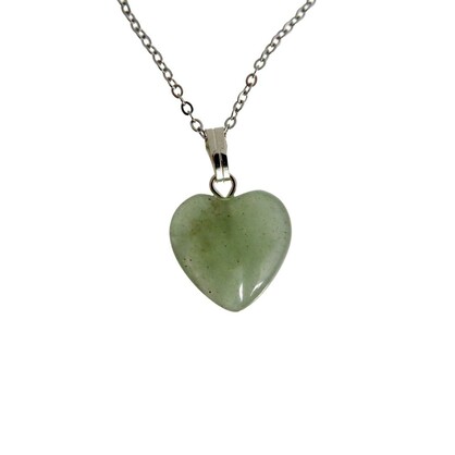 PS90 Small Aventurine Heart Pendant