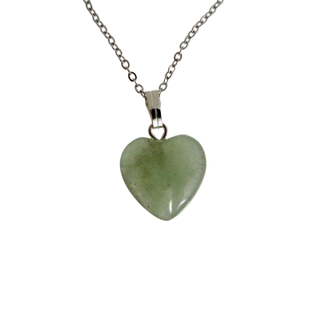 PS90 Small Aventurine Heart Pendant