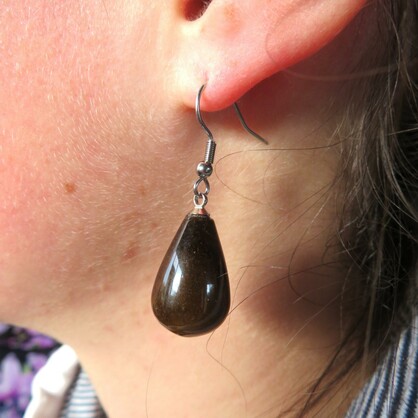 PS41 Tigers Eye Drop Earrings