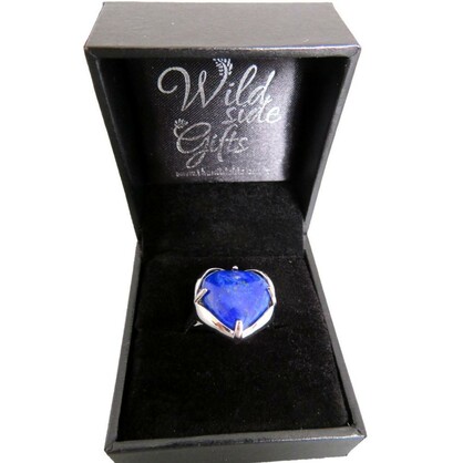 PS83 Heart Shaped Lapis Lazuli Ring