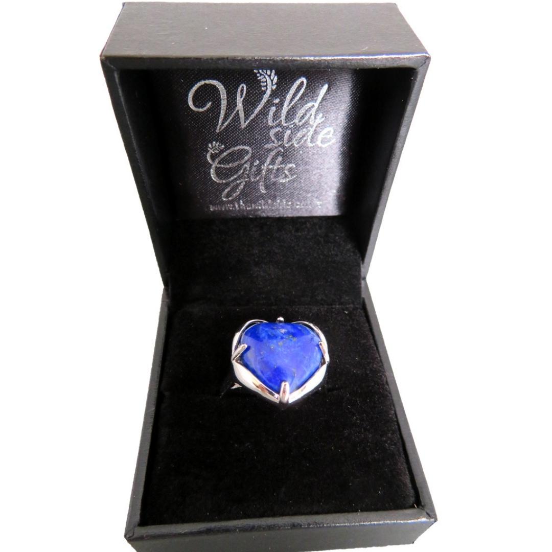 PS83 Heart Shaped Lapis Lazuli Ring