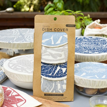 Dish and Bowl Cover Set of 4 Protea Print | covers everything