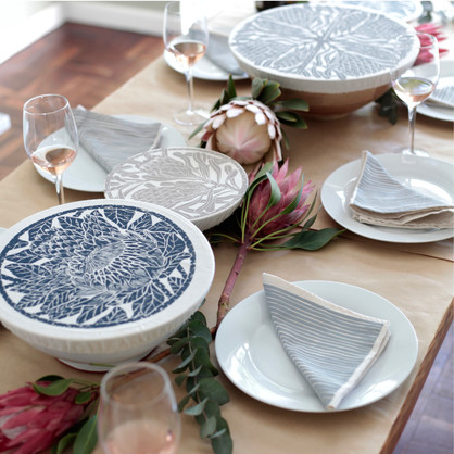 Dish and Bowl Cover Set of 4 Protea Print | covers everything