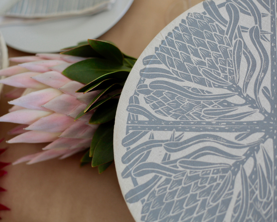 Dish and Bowl Cover Set of 4 Protea Print | covers everything