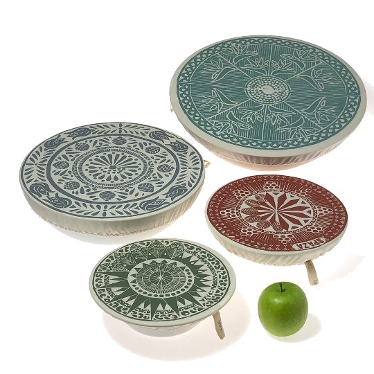 Dish and Bowl Cover set of 4 - Safari Print