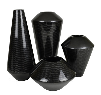 Lacquer Vases - Black
