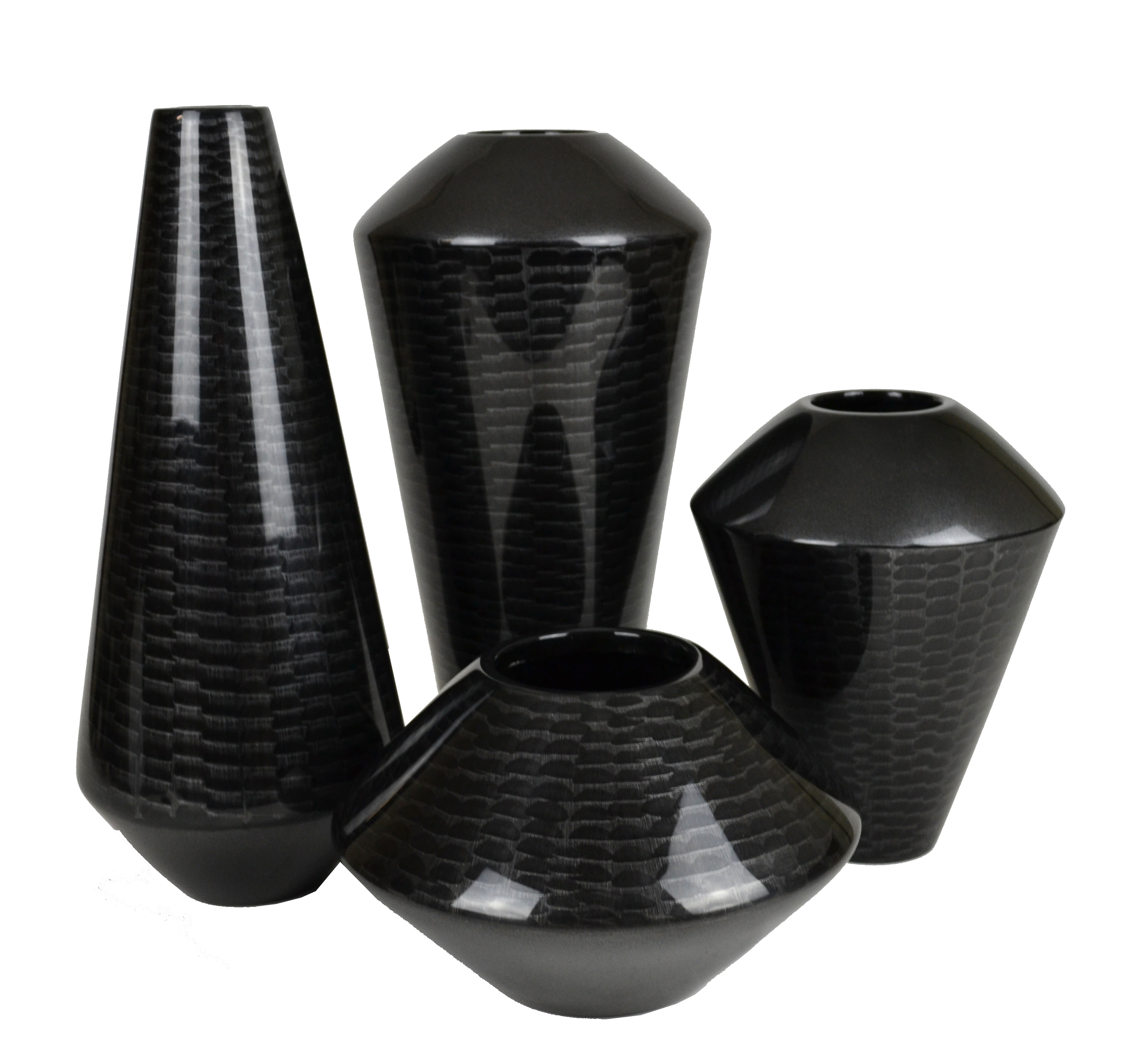Lacquer Vases - Black