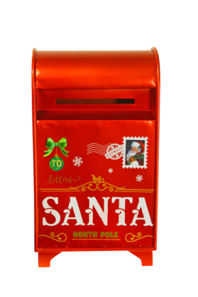 62cm METAL MAILBOX SANTA