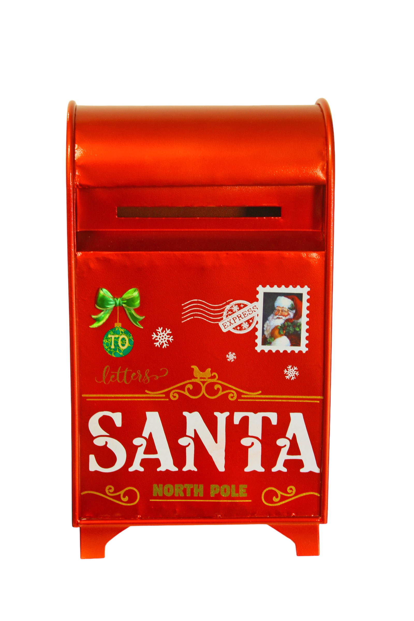 62cm METAL MAILBOX SANTA