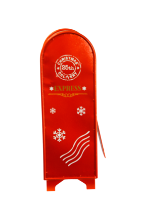 62cm METAL MAILBOX SANTA