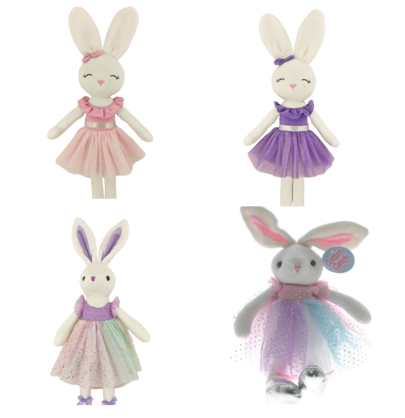 30 ASST PLUSH BUNNY PACK