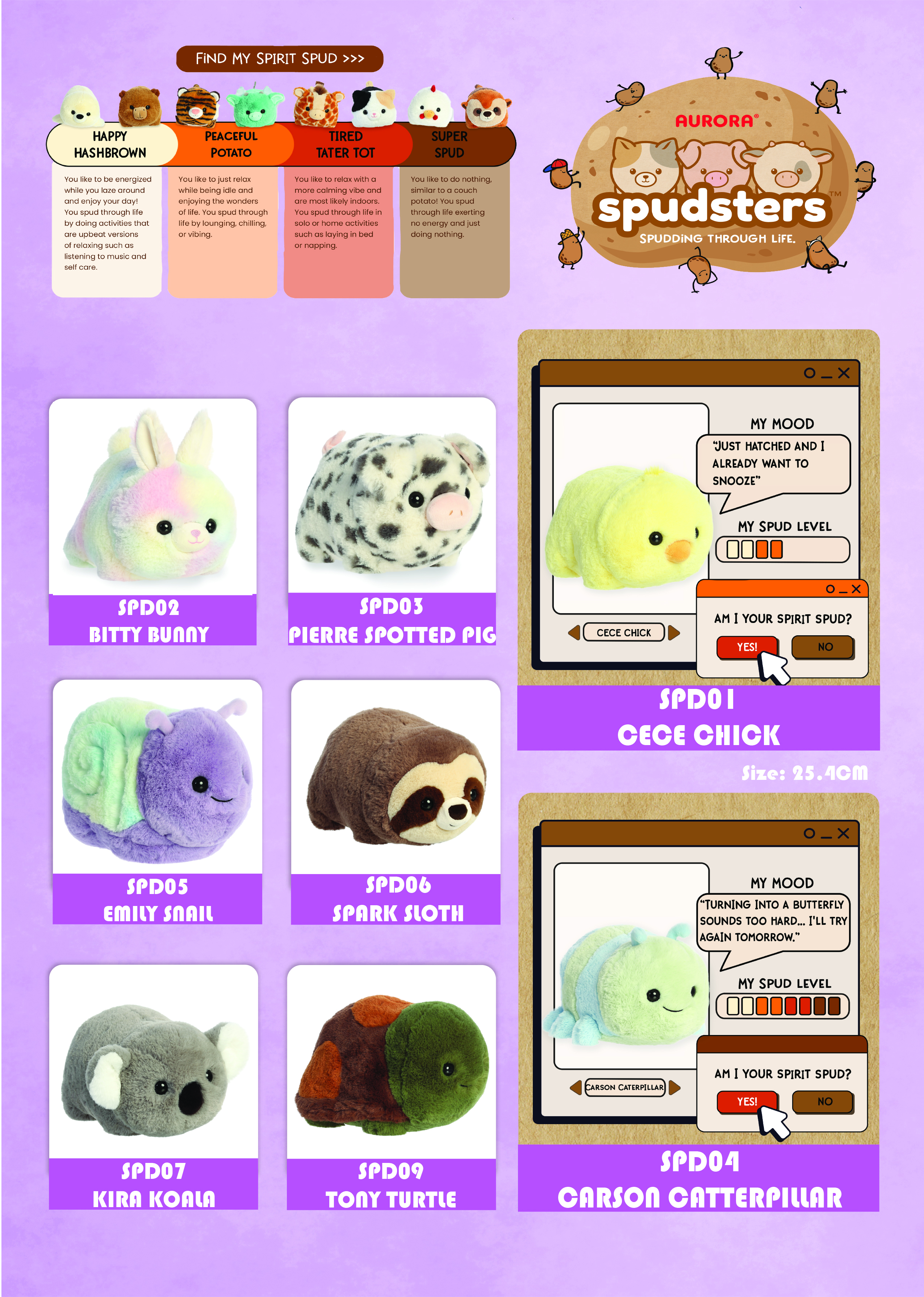 24 ASSORTED SPUDSTERS PACK