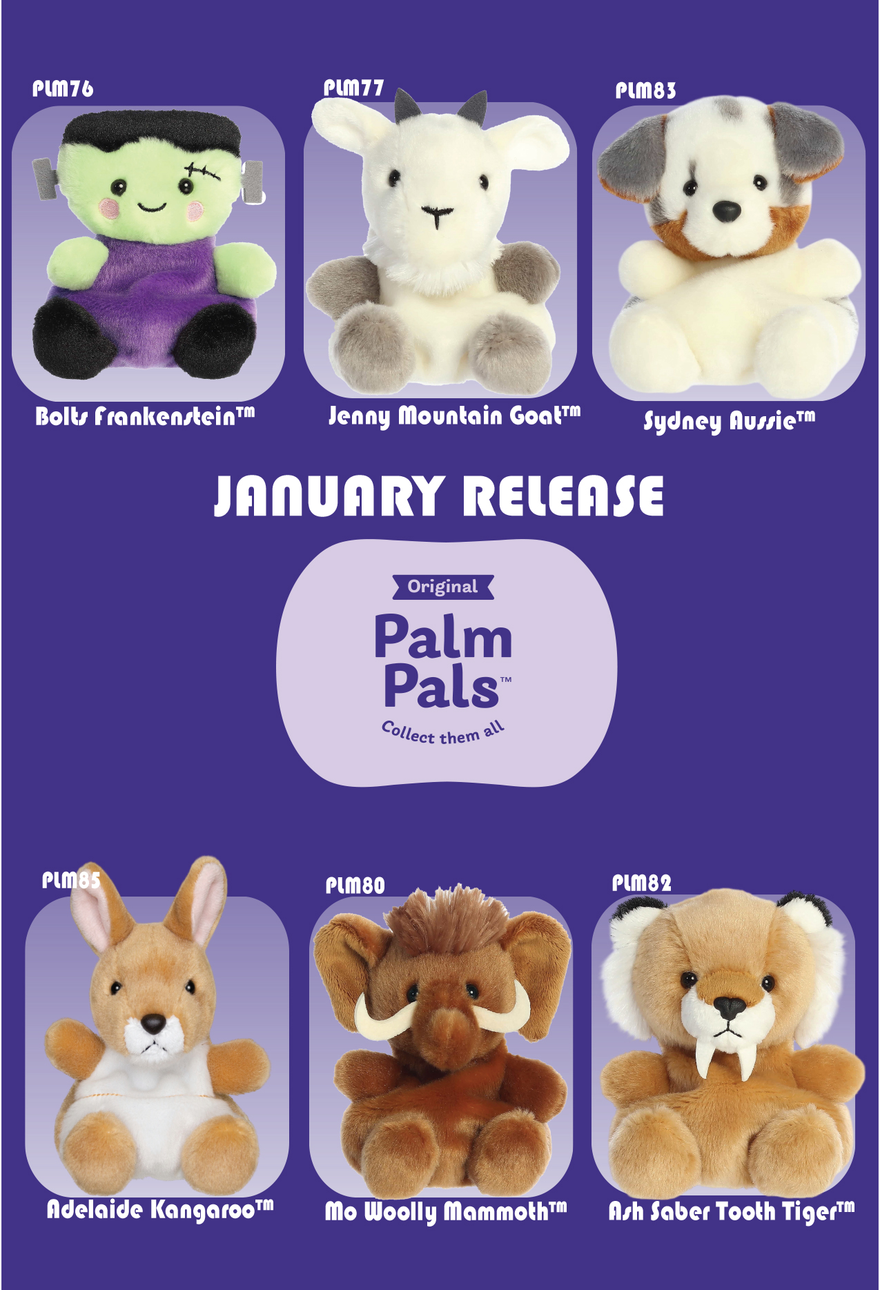 PALM PALS JANUARY RELEASE 6 DESIGNS X 6 EACH