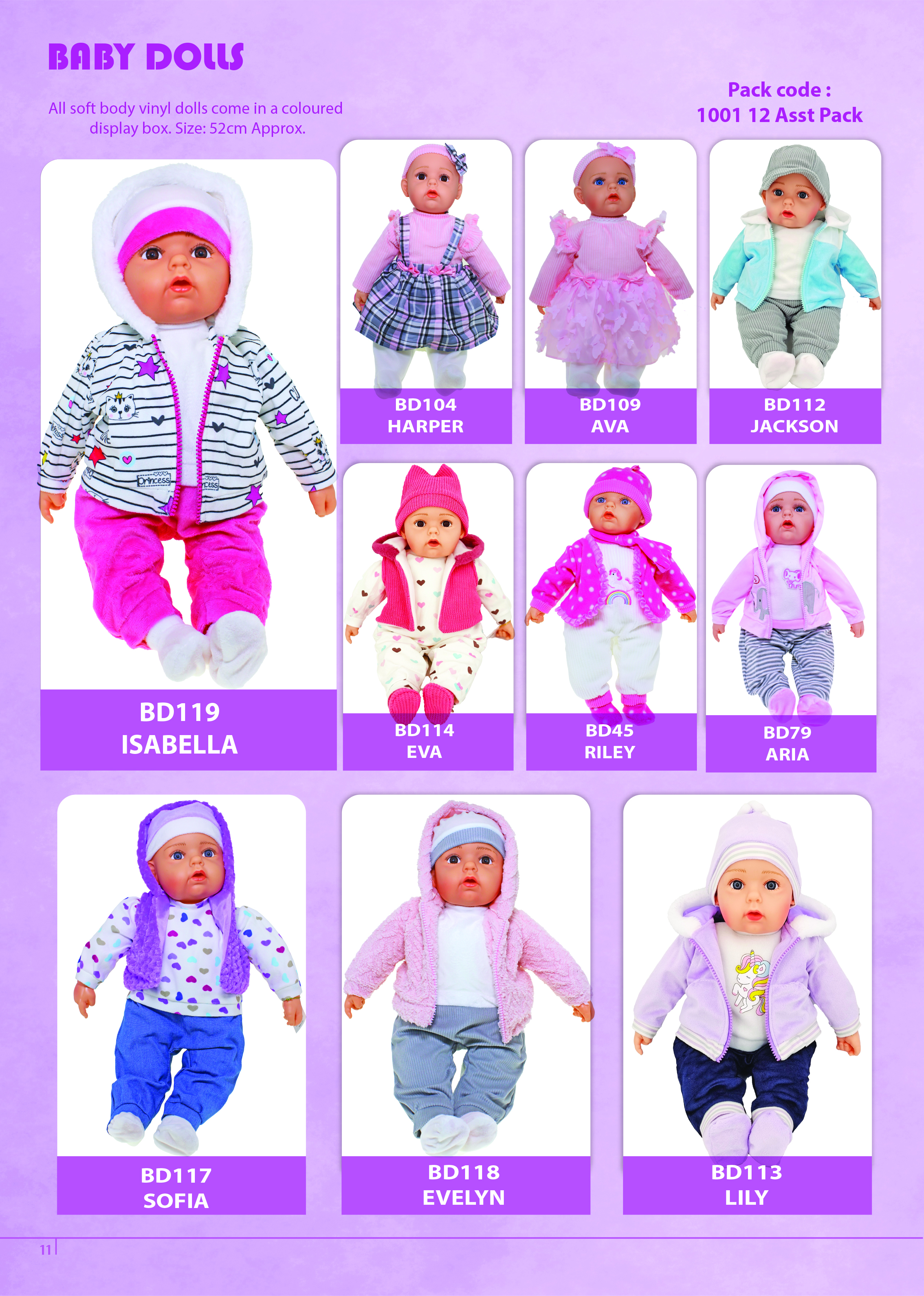Pack 12/A Baby Dolls