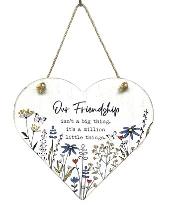 "Our Friendship" Heart Sign
