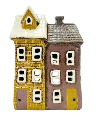 Yellow & Brown Double House